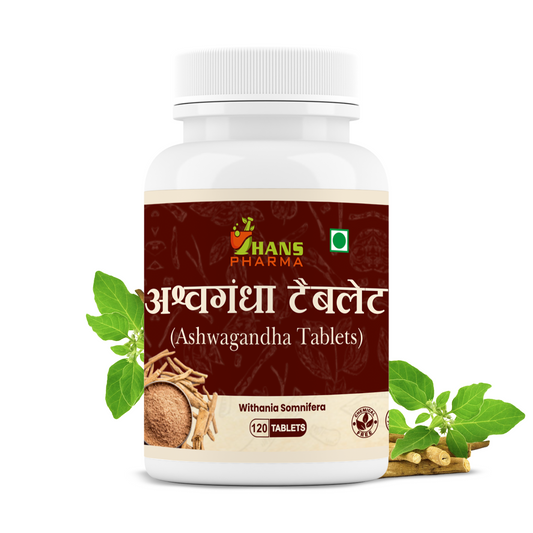 Hans Pharma Ashwagandha Tablets 500mg – Natural Stress Relief & Energy Booster – 120 Tablets