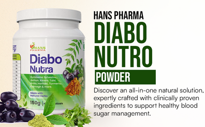 Hans Pharma Diabo Nutra Powder | Natural Diabetes Care Supplement | Supports Blood Sugar Balance | 100% Herbal | 150g