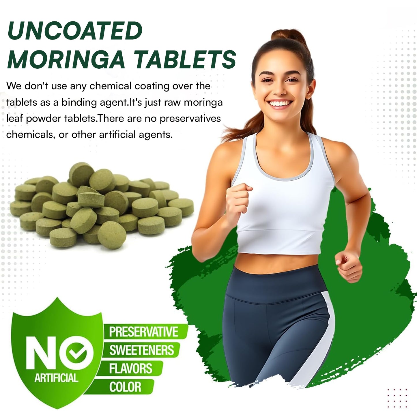 Hans Pharma Moringa Tablets – Natural Superfood for Energy, Immunity & Detox | 500mg | 120 Tablets